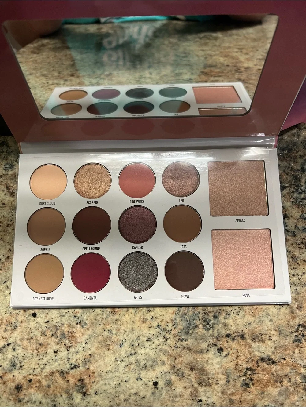 Morphe x Manny MUA Glam Palette — Marble Gray and Pink Accents